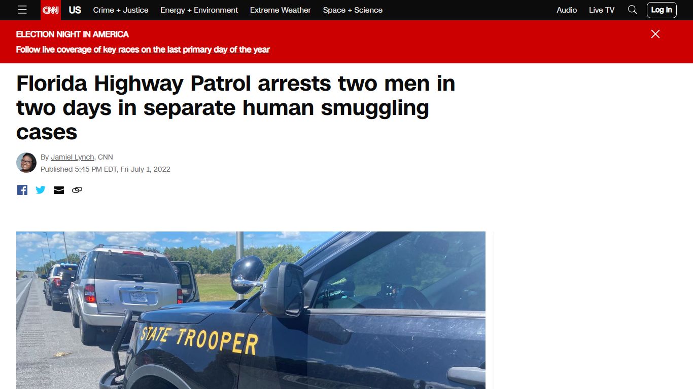 Florida Highway Patrol arrests two men in two days in separate ... - CNN