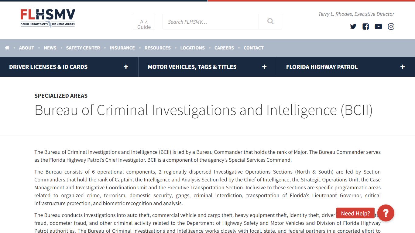 Bureau of Criminal Investigations and Intelligence (BCII)